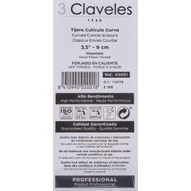 3 Claveles tijera MANICURA Curva 3.5 Pulgadas