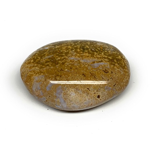 84.8g, 2.3"x1.8"x0.9" Ocean Jasper Palm-Stone or ocean orbicular jasper Crystal