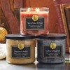 Village Candle Leather & Musk Noir Medium Bowl, 14oz, Black,