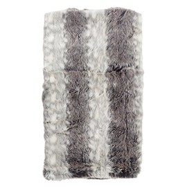 Fennco Styles Elegant Faux Fur Soft Ombre Throw Blanket, 50" x 60" (Multi Grey)