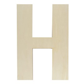 Wooden Letters 12 Inch, Big Wooden Letter H Shapes Cutouts Blank Unfinished Large Wood Alphabet Letters for DIY Crafts Wall Decor Painting Wedding Birthday Party Decoration Room Home Decorations