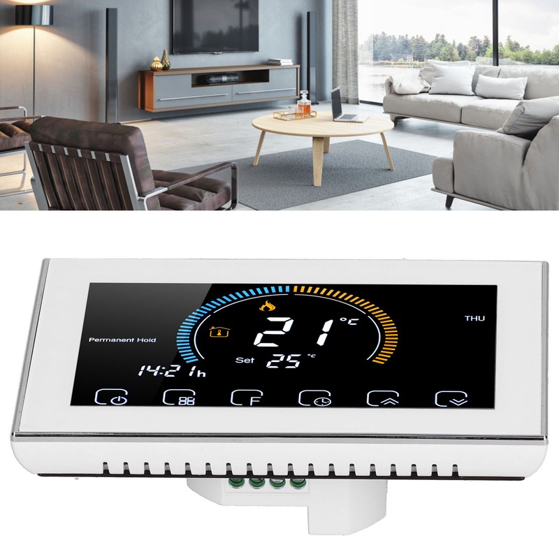 Intelligent Thermostat with LCD Touch Screen Temperature Controller for Home