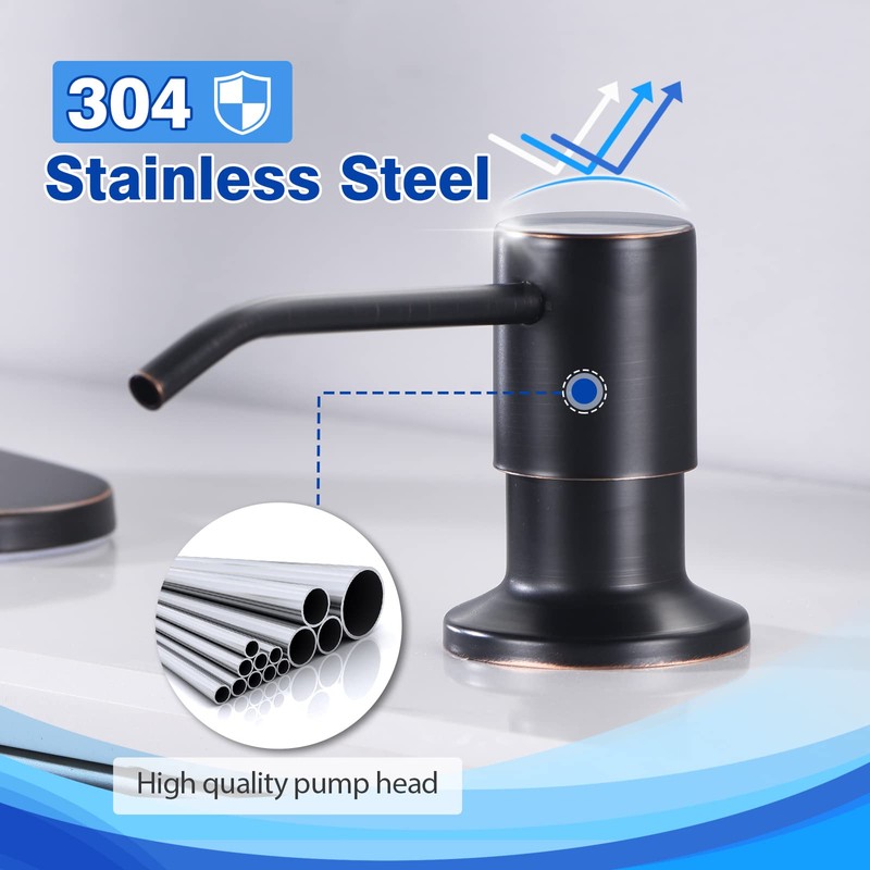 Kitchen Sink Soap Dispenser, WEWE Built in Soap Dispenser Kitchen