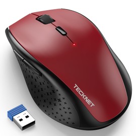 TECKNET Kabellose Maus, 4800 DPI 2.4G Funkmaus mit USB Empfänger, 30 Monate Batterielaufzeit, Optical Tracking, Wireless Maus mit 6 Tasten für PC Laptop Windows Mac MacBook Linux
