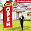 Buryeah 11ft Now Open Flag Banner for Business Advertising Feather