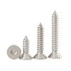 SYDARSYN Hexagon Socket Countersunk Tapping Screws 304 Stainless Steel Flat
