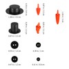 NIYANGLE Christmas Snowman Kit, Mini Black Hats Nose & Buttons