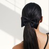 3 Pieces Black Hair Bow Clips Satin Ribbon Hair Bow