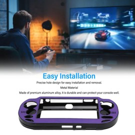 Colorful Aluminum Metallic Cover Case for PS Vita 1000 Console, for PS Vita Shell with Key Component Accessiable, Sandblasted (P Urple)