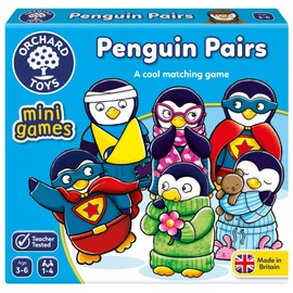 Orchard Toys Penguin Pairs Mini/Travel Game, Multi, One Size