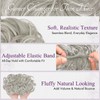 BARSDAR 2 PCS Messy Bun Hair Pieces - Elastic Gray