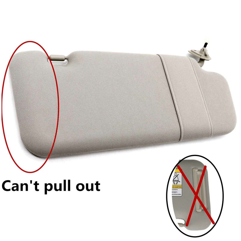 FZJDSD Left Driver Side Sun Visor with Mirror (Gray) Compatible