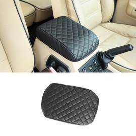 Heutamo Center Console Armrest Box Cover Compatible with Land Rover Discovery 2 Accessories 1998-2004,Anti-Scratch Armrest Box Protector Cover Car Interior Accessories (Black Leather)