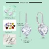 Starchenie Birthstone Earrings for Women 925 Sterling Silver Lover Heart