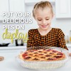 Supellectilem 9" Plastic Disposable Pie Containers with Hinged Locking Lids