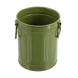 Parliky Iron Pen Holder Metal Desk Storage Bucket Flower Pot for Cut Flowers Decorative Pencil Pot for Office and Home