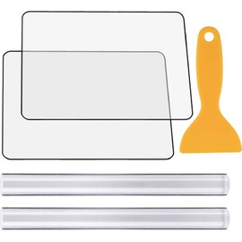 5Pieces Set Polymer Clay DIY Tool, Acrylic Clay Roller with Acrylic Sheet Backing Board Plastic Scraper Assisted Shovel Rubber Tools Molds for Shaping and Sculpturing Modelling