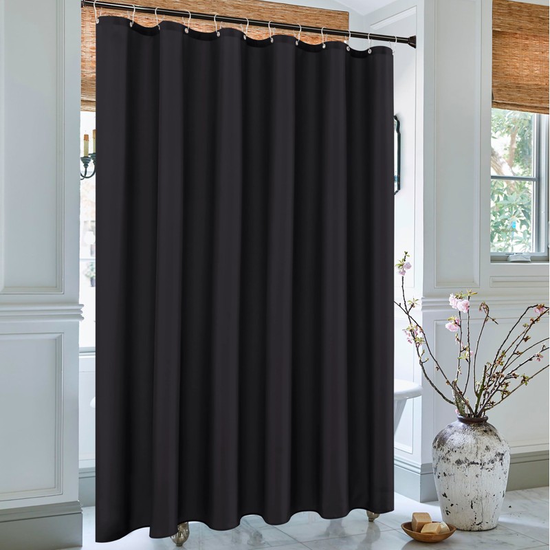 Biscaynebay Fabric Extra Wide Shower Curtain Liners 96" Width by
