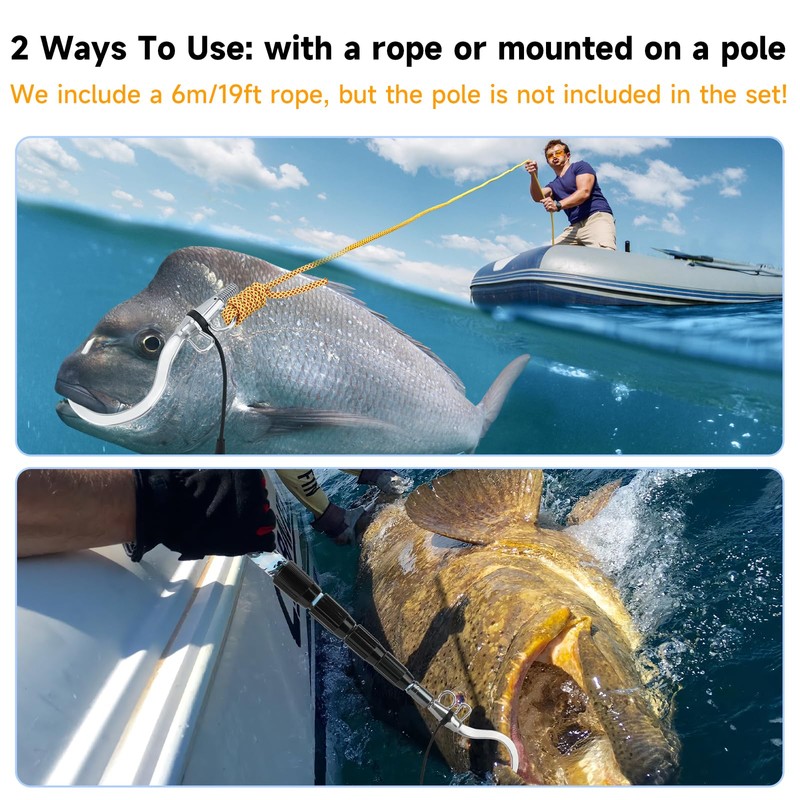 SAN LIKE Flying Gaff Hook with 6M Rope, Fishing Sea
