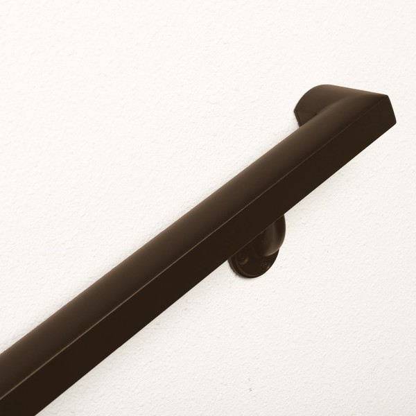 Complete Aluminum Handrail KIT - Wall Mount Brackets with Hardware,