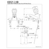 Kingston Brass KB522B Americana 4-Inch Centerset Single Acrylic Handle Lavatory
