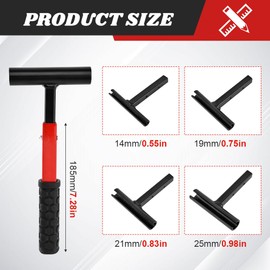 4 in 1 Hinge Gap Adjusting Wrench Kit, Hinge Gap Adjusting Wrench with Rubber Grip, Hinge Wrench Bending Professional Door Hinge Adjustment Tool for Residential and Commercial