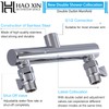 HAOXIN Double Outlet Shower Manifold with Shut Off Valve,Suitable for