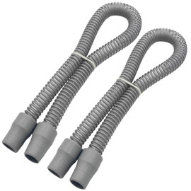 2-Pack Cpap Hose 2ft with 22mm Cuffs, Latex-Free Cpap Tubing Compatible with Most Machines, Lightweight Cpap Hose, Gray 19mm Cpap Tube, Easy to Attach Cpap Replacement Supplies