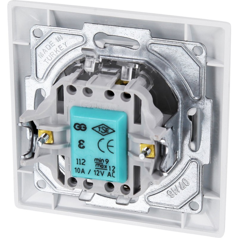 Flush-Mounted Bell Push Button LED Name Plate Plug-In Terminal All-in-One