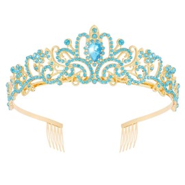 Crystal Tiara Crown Headband Princess Elegant Crown with combs for Women Girls Bridal Wedding Prom Birthday Party