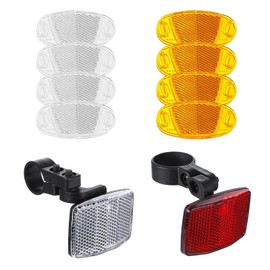 Huangyihan 10 Pcs Bike Reflectors Safety Kit - 360° Bicycle Wheel Lights for Front/Back/Spokes, Night Cycling Reflector Set for Mountain Road Kids Bikes