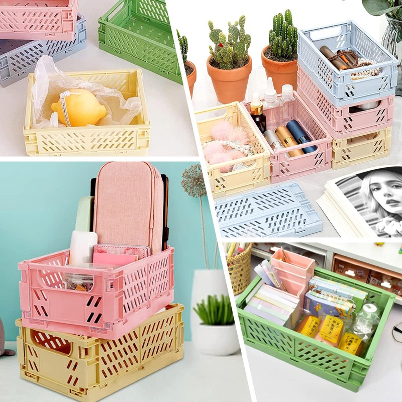Vegena 7 Pieces Folding Box Small - Folding Basket Plastic