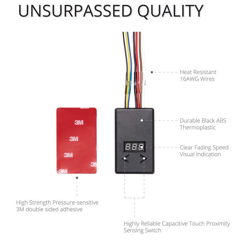 Oznium Fade-in Fade-Out LED Dimmer, 8 Amp Current Rating
