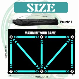 LUKIUP Football Step Training Mat with Storage Bag, 60 x 90 cm Football Training Mat, Shock Absorbing Football Mat, Training Mat, Gift for Children and Football Lovers