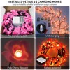 FNHMSL Cherry Enchanted Willow Vine Lights, 7.55FT 144LED 2PCS Pink