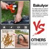 Bakulyor 200Pcs Circle Top Landscape Staples, 6 Inch Garden Stake