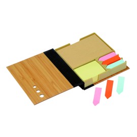 Sustainable Recyclable Sticky Notes Mega Pack in Bamboo Cover 750 Pieces Contents in 2 Formats 5 Colours noTrash2003