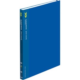 Kokuyo File Clear File K2 Fixed Side Throw, 40 Pockets, Blue, K2-SK40B