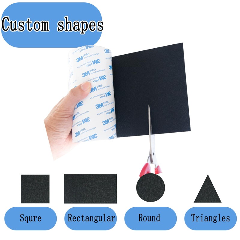 Cuttable Felt Furniture Pads with Sticky Backing,40x6 inch Self Adhesive