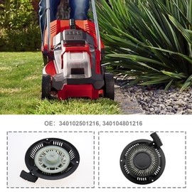 eMagTech Lawn Mower Recoil Starter Replacement 340102501216 340104801216 Compatible with Hecht 548SW 548 SX 548 SWE 5484SW 5484 SX Coil Pull Starter Metal