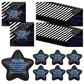 Libima 20 Pcs Police Officer Stress Ball Gifts, End of Year Gifts National Police Week Star Appreciation with Thank You Cards Policewoman Policeman Retirement Law Enforcement Team Worker Presents