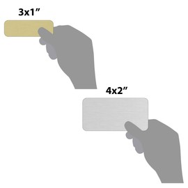 Custom Aluminum Tags | Art Labels, Shadow Box Plate, Picture Frame Plate | Silver or Gold Metal Nameplate