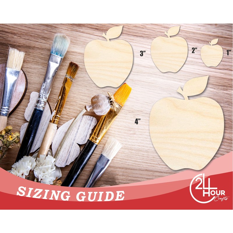 Unfinished Wood Apple Shape | DIY School Teacher Craft |