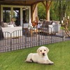 Adavin Animal Barrier Garden Fence,10 Pack Black 12''L x 25"H