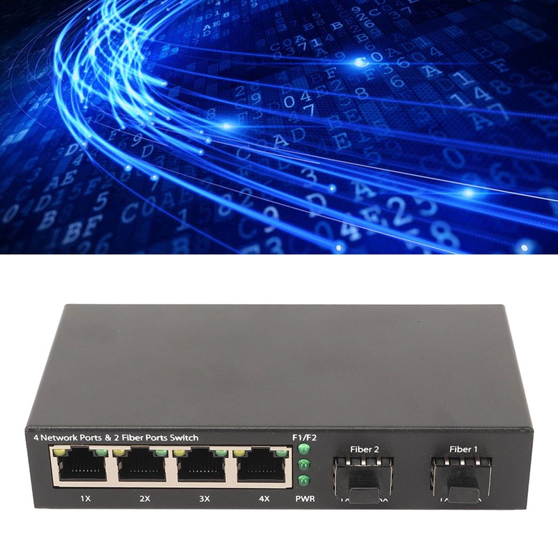 SFP Fiber Switch 6 Ports 10 100 1000M Self Adaptive