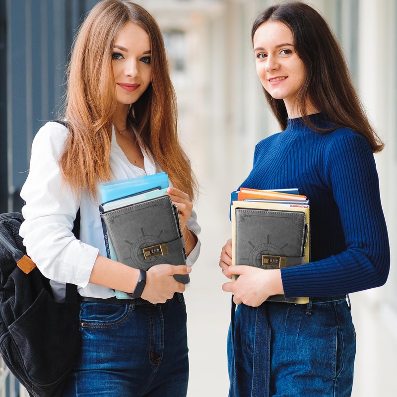 Kesote A5 Diary with Lock Leather Cover Lock Notebook Lined