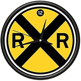 SignMission Beagle Railroad Wall Clock Sign Crossing xing Model Track rr