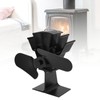 2 Blade Heat Powered Wood Fireplace Fan 1200RPM 25dB Low