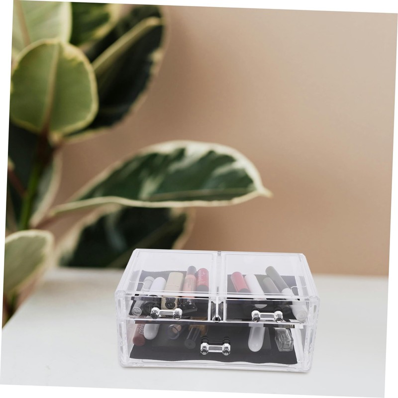 Operitacx Elegant Acrylic Makeup Storage 3 Drawer Organizer Lotion Organizer