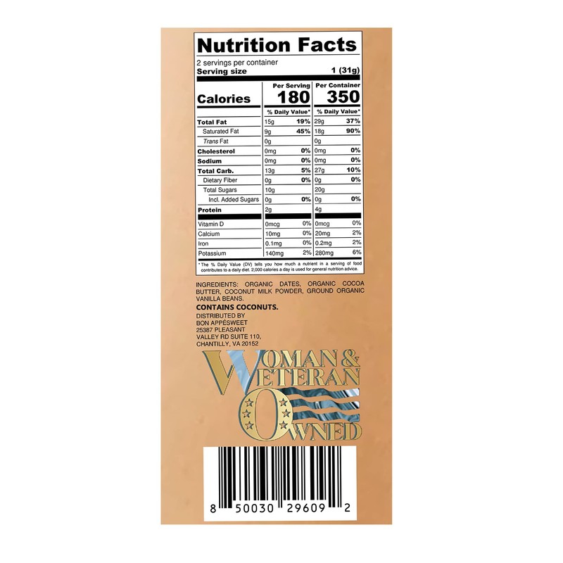 Bon AppéSweet - Premium Date-Sweetened Chocolate Bar Variety Pack, Zero
